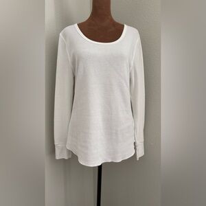 Old Navy Ivory Waffle Knit Long Sleeve Tee